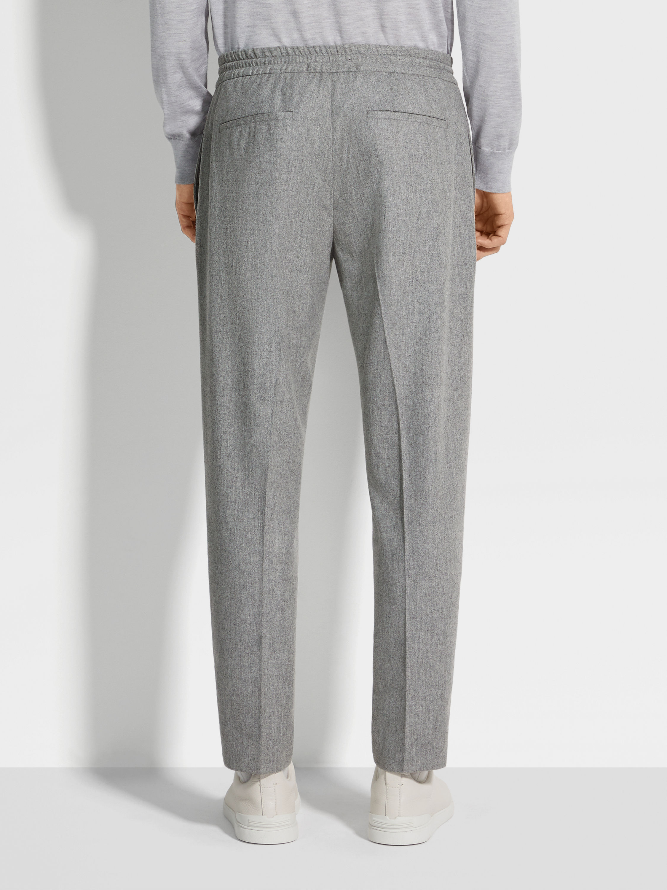 Grey Mélange 15milmil15 Wool Joggers Product detail photo #5