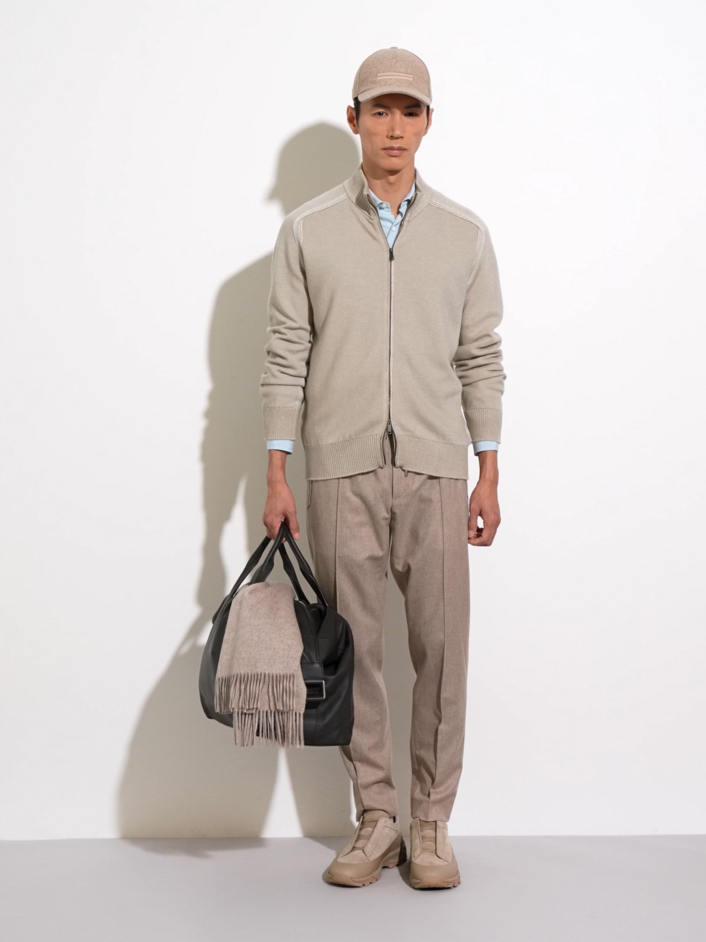 Light Taupe 15milmil15 Wool Joggers SS25 31862476 | Zegna US Light Taupe 15milmil15 Wool Joggers SS25 31862476 | Zegna US