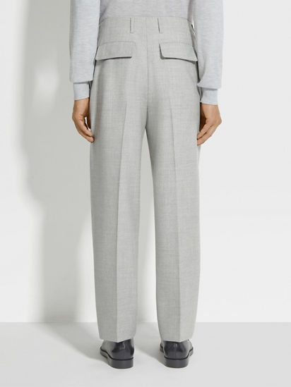 Grey Mélange Wool Pants FW24 31862535 | Zegna JP Grey Mélange Wool Pants FW24 31862535 | Zegna JP