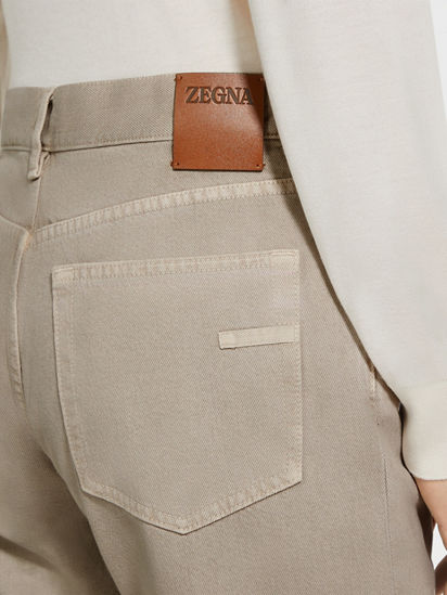 Pocket-shaped Daruma and Seagull Print Straight Fit Sweatpants