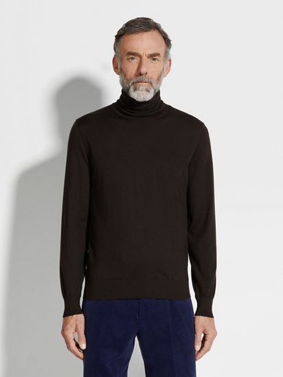 ダークブラウン Cashseta タートルネック FW25 31693188 | Zegna JP ダークブラウン Cashseta タートルネック FW25 31693188 | Zegna JP