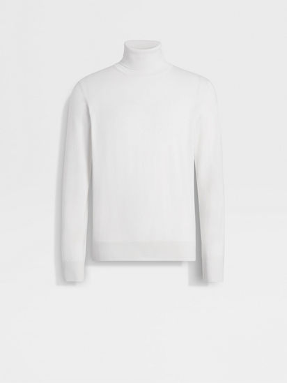 White Cashseta Turtleneck FW25 31840639 | Zegna US