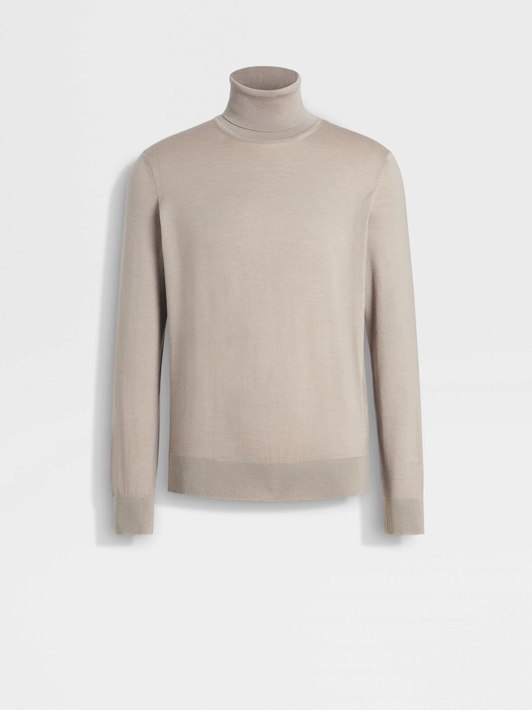 Light Taupe Cashseta Turtleneck