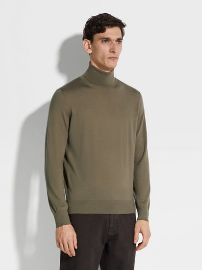 カーキ Cashsetaタートルネック FW24 31693186 | Zegna JP カーキ Cashsetaタートルネック FW24 31693186 | Zegna JP
