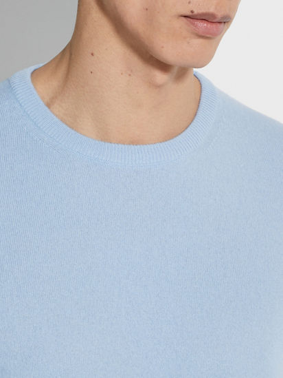 Light Blue Oasi Cashmere Crewneck FW24 31835604 | Zegna US Light Blue Oasi Cashmere Crewneck FW24 31835604 | Zegna US