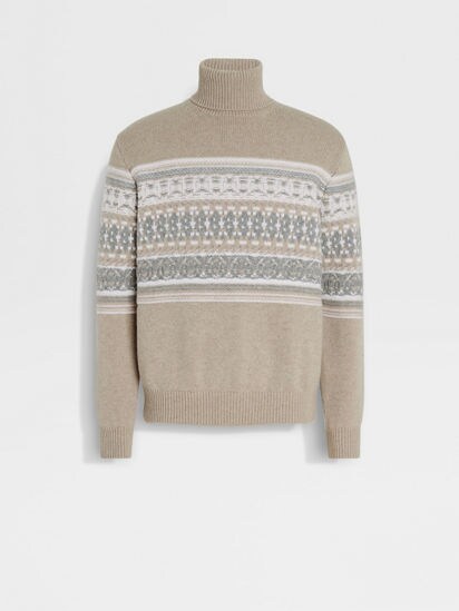Light Taupe Oasi Cashmere Turtleneck