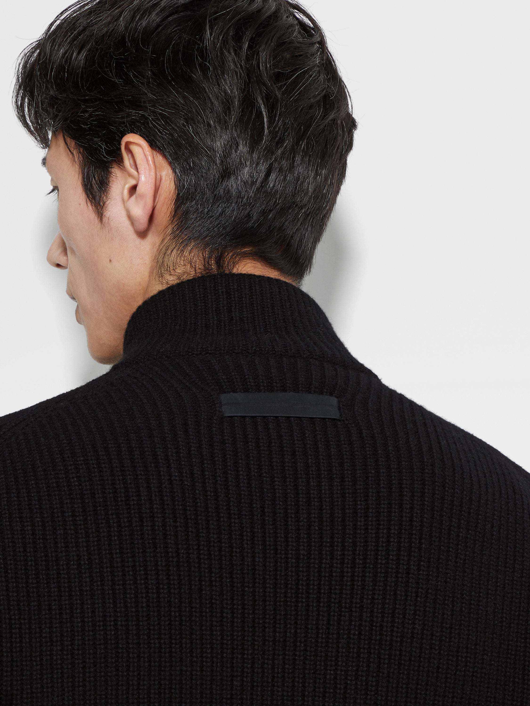 Black Oasi Cashmere Full Zip Blouson Product detail photo #1