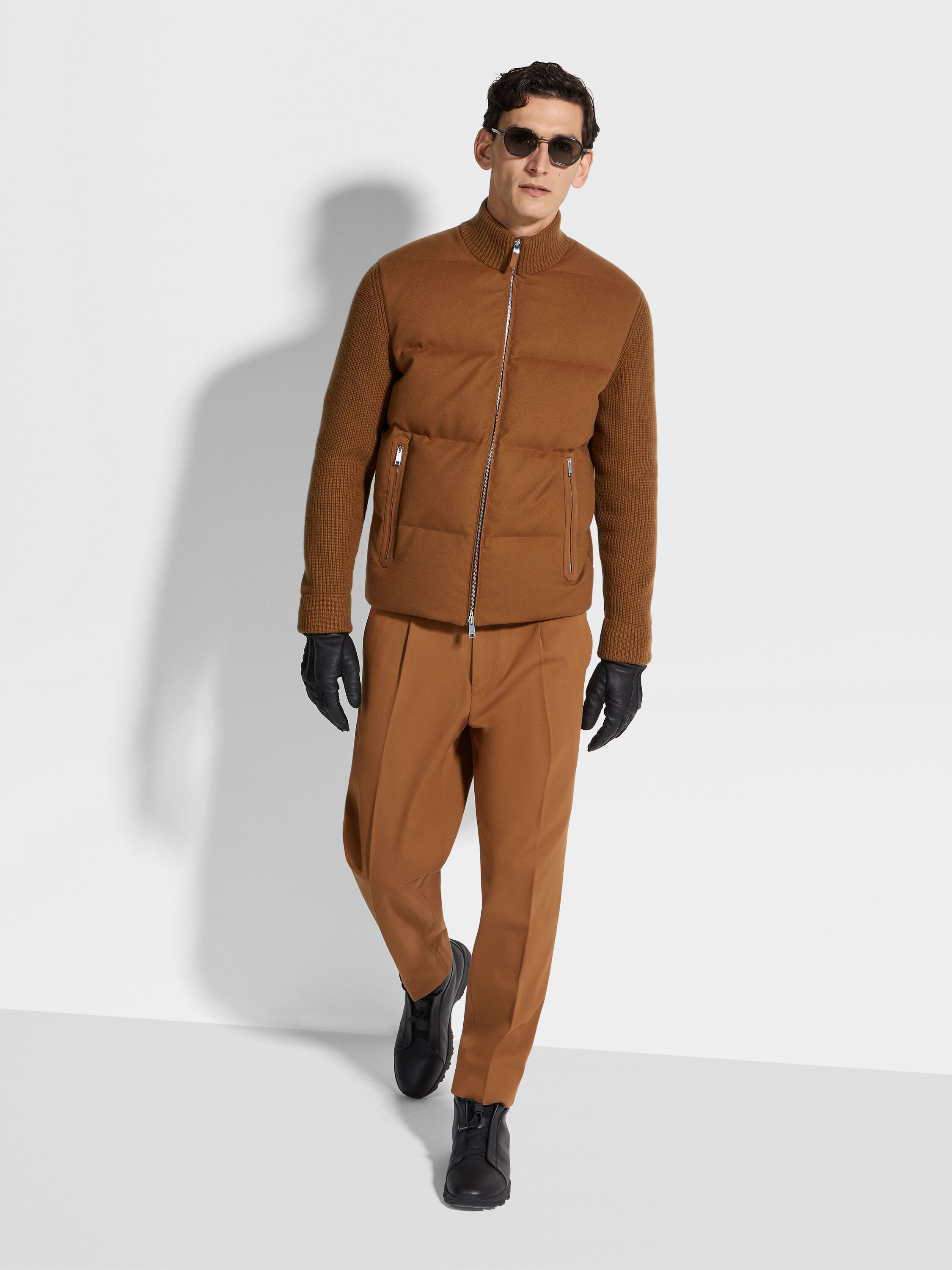 ダークFoliage Oasi Cashmereフルジップブルゾン 製品詳細写真 #2