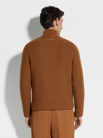 Dark Foliage Oasi Cashmere Full Zip Blouson FW24 32075177