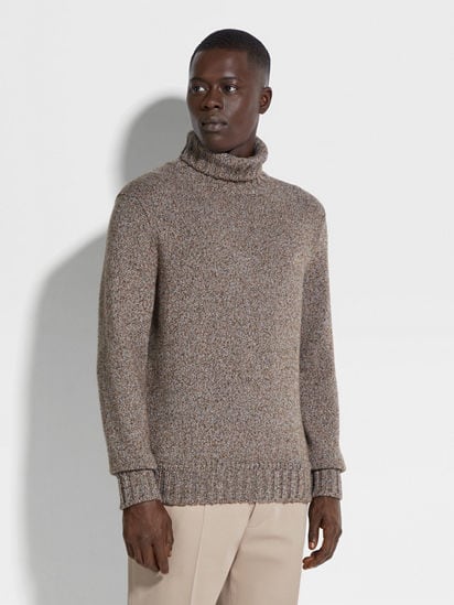 ダークFoliage&トープ Oasi Cashmereタートルネック FW24 ダークFoliage&トープ Oasi Cashmereタートルネック FW24