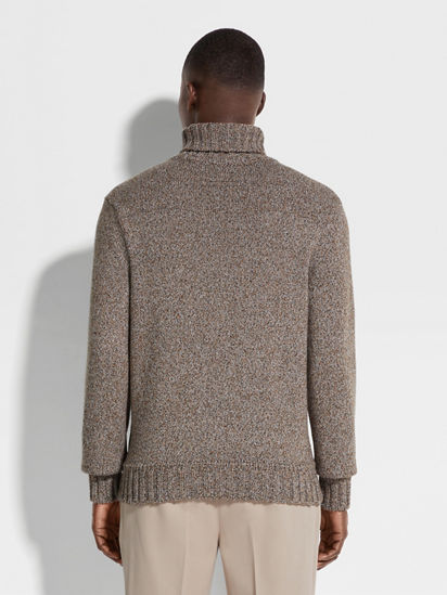 ダークFoliage&トープ Oasi Cashmereタートルネック FW24 ダークFoliage&トープ Oasi Cashmereタートルネック FW24