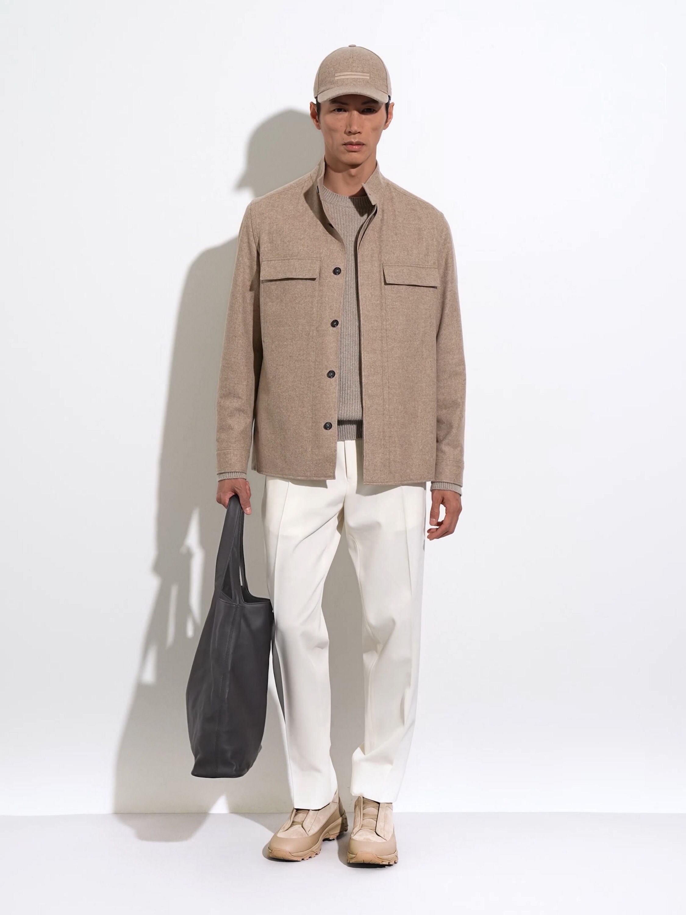 Light Taupe Oasi Cashmere Crewneck FW24 31834004 | Zegna US Light Taupe Oasi Cashmere Crewneck FW24 31834004 | Zegna US