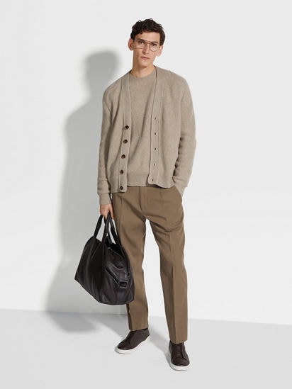 Light Taupe Oasi Cashmere Cardigan SS25 31835261 | Zegna US Light Taupe Oasi Cashmere Cardigan SS25 31835261 | Zegna US