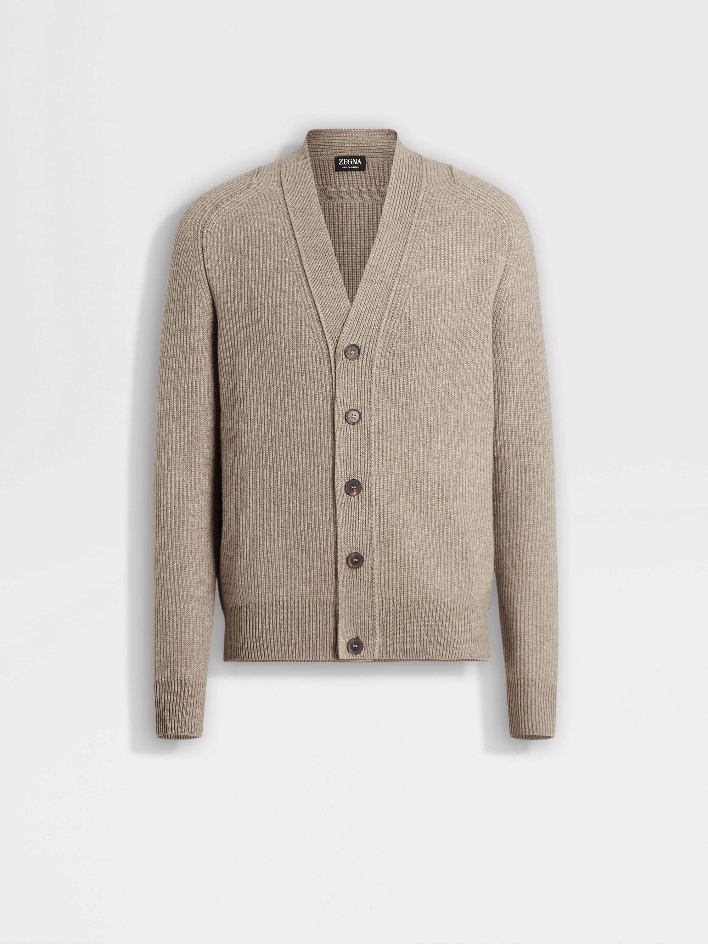 Light Taupe Oasi Cashmere Cardigan SS25 31835261 | Zegna US Light Taupe Oasi Cashmere Cardigan SS25 31835261 | Zegna US