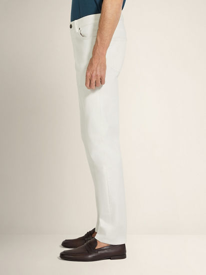 White Rinse-washed Stretch Cotton Roccia Jeans SS26 31790675