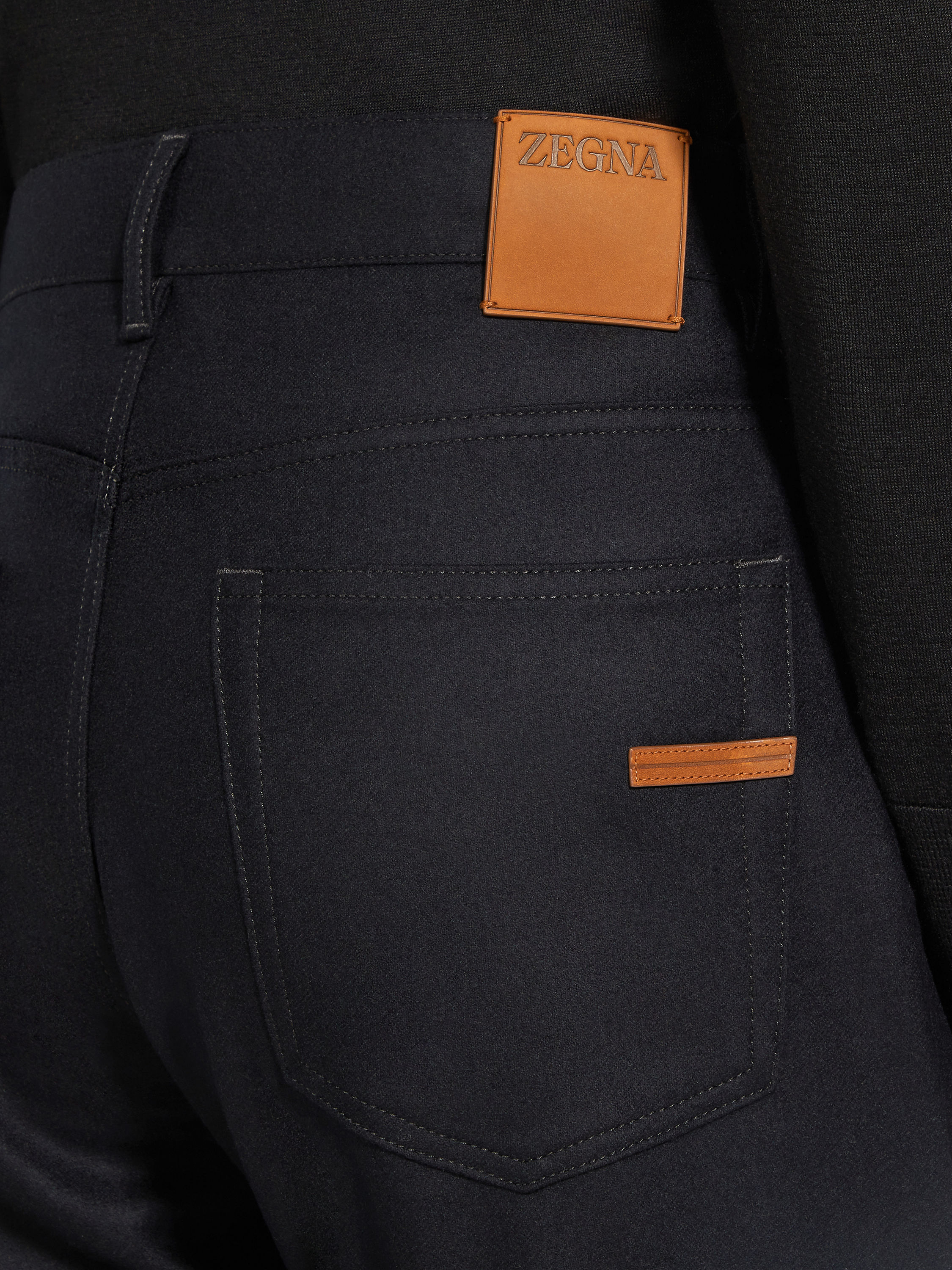 Black Wool and Cashmere Roccia Pants Product detail photo #1