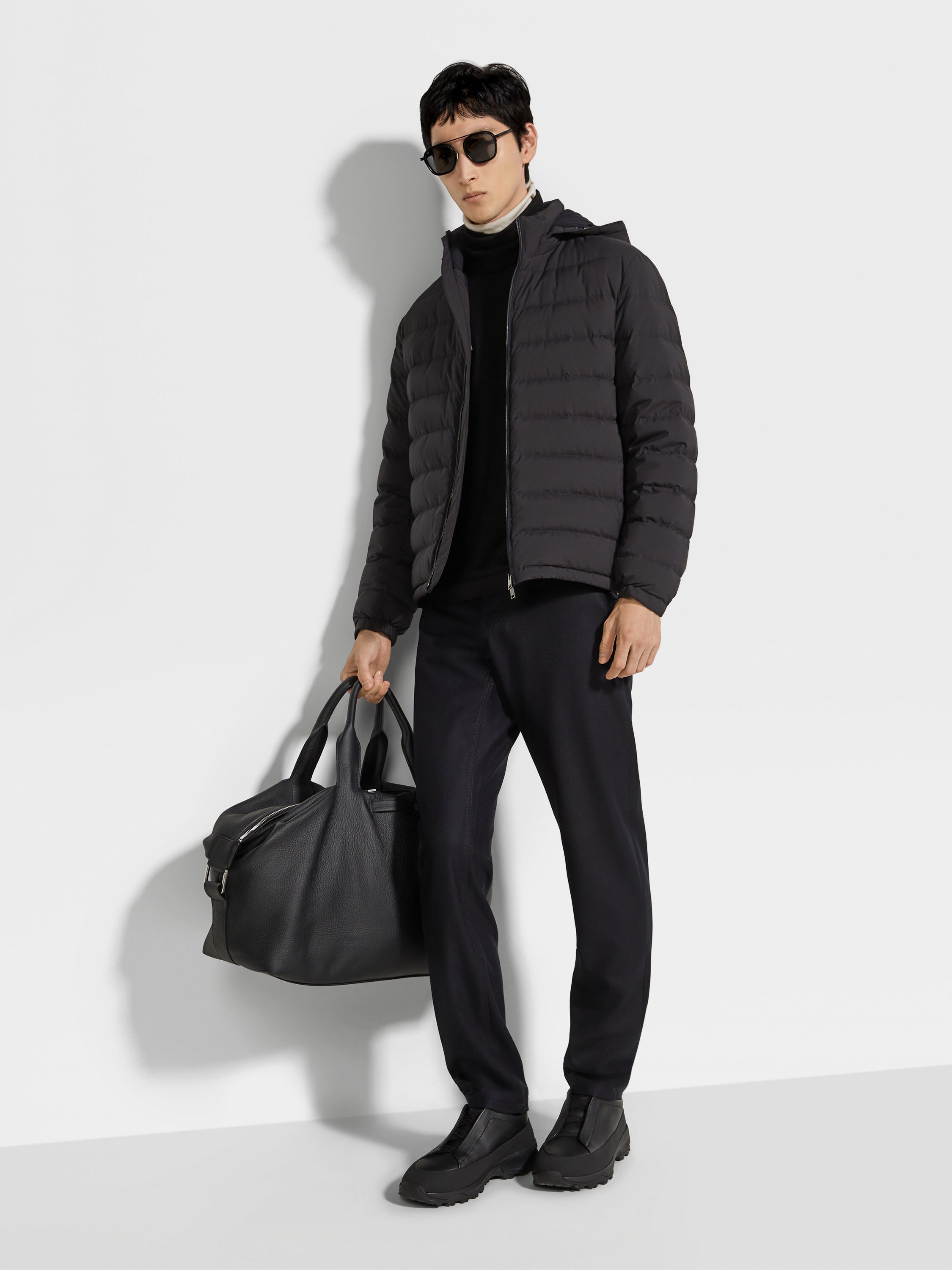 Black Wool and Cashmere Roccia Pants Product detail photo #2