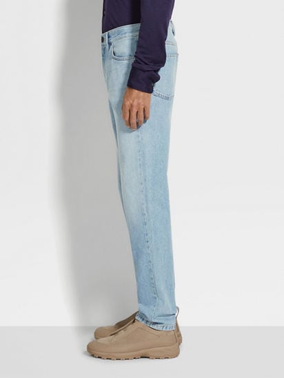 Blue Bleached Cotton Roccia Jeans FW24 31862326 | Zegna US Blue Bleached Cotton Roccia Jeans FW24 31862326 | Zegna US