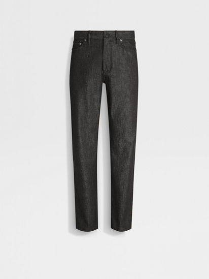 Black Stretch Cotton and Cashmere Roccia Jeans FW25 31798078