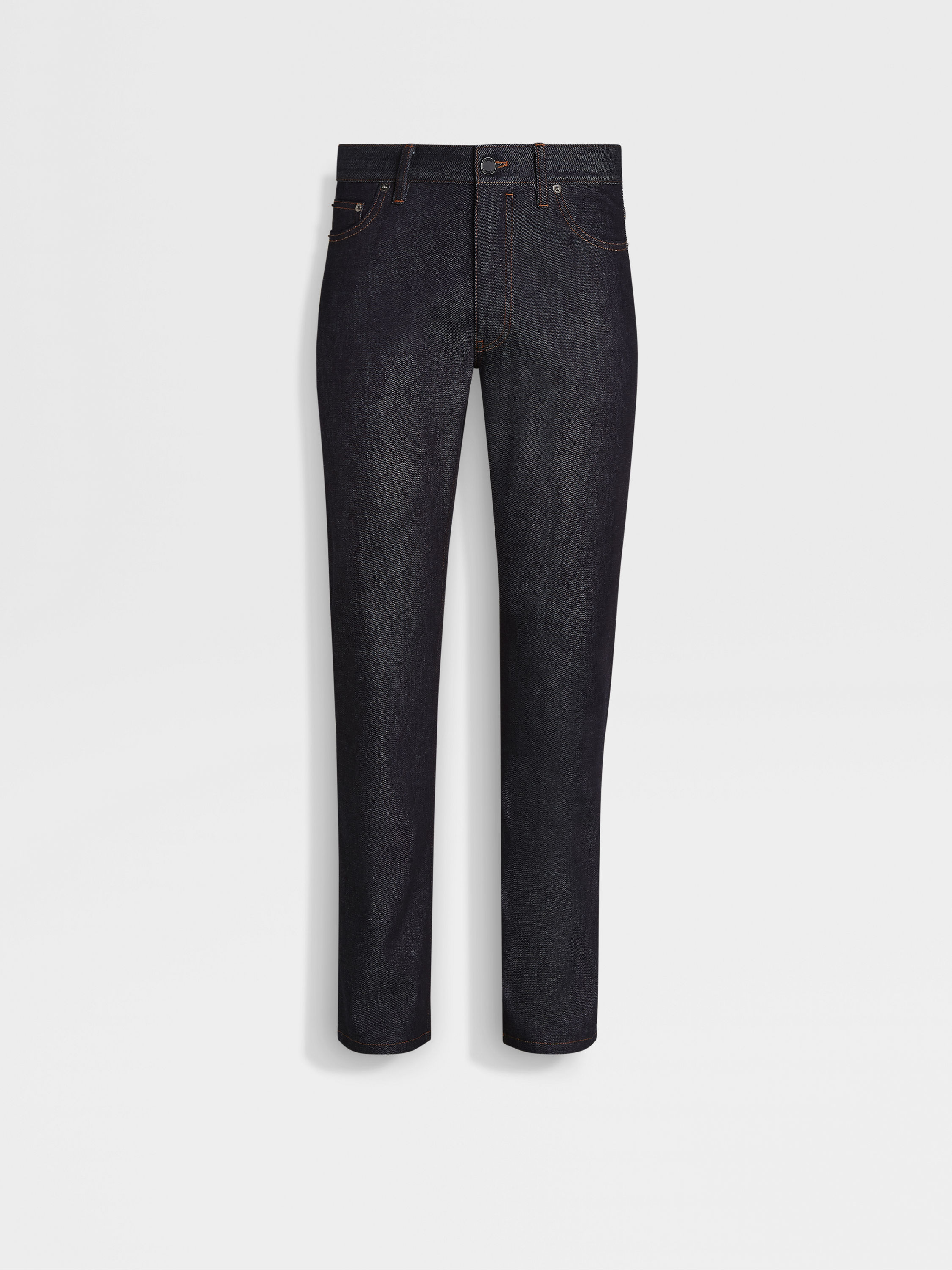 Blue Stretch Cotton and Cashmere Roccia Jeans 