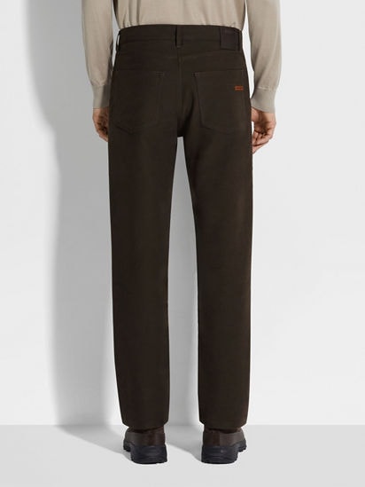 Dark Brown Cotton and Cashmere Roccia Pants FW24 32070060 Dark Brown Cotton and Cashmere Roccia Pants FW24 32070060