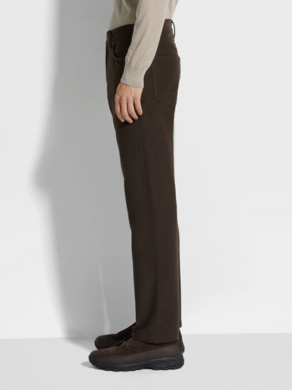 Dark Brown Cotton and Cashmere Roccia Pants FW24 32070060 Dark Brown Cotton and Cashmere Roccia Pants FW24 32070060