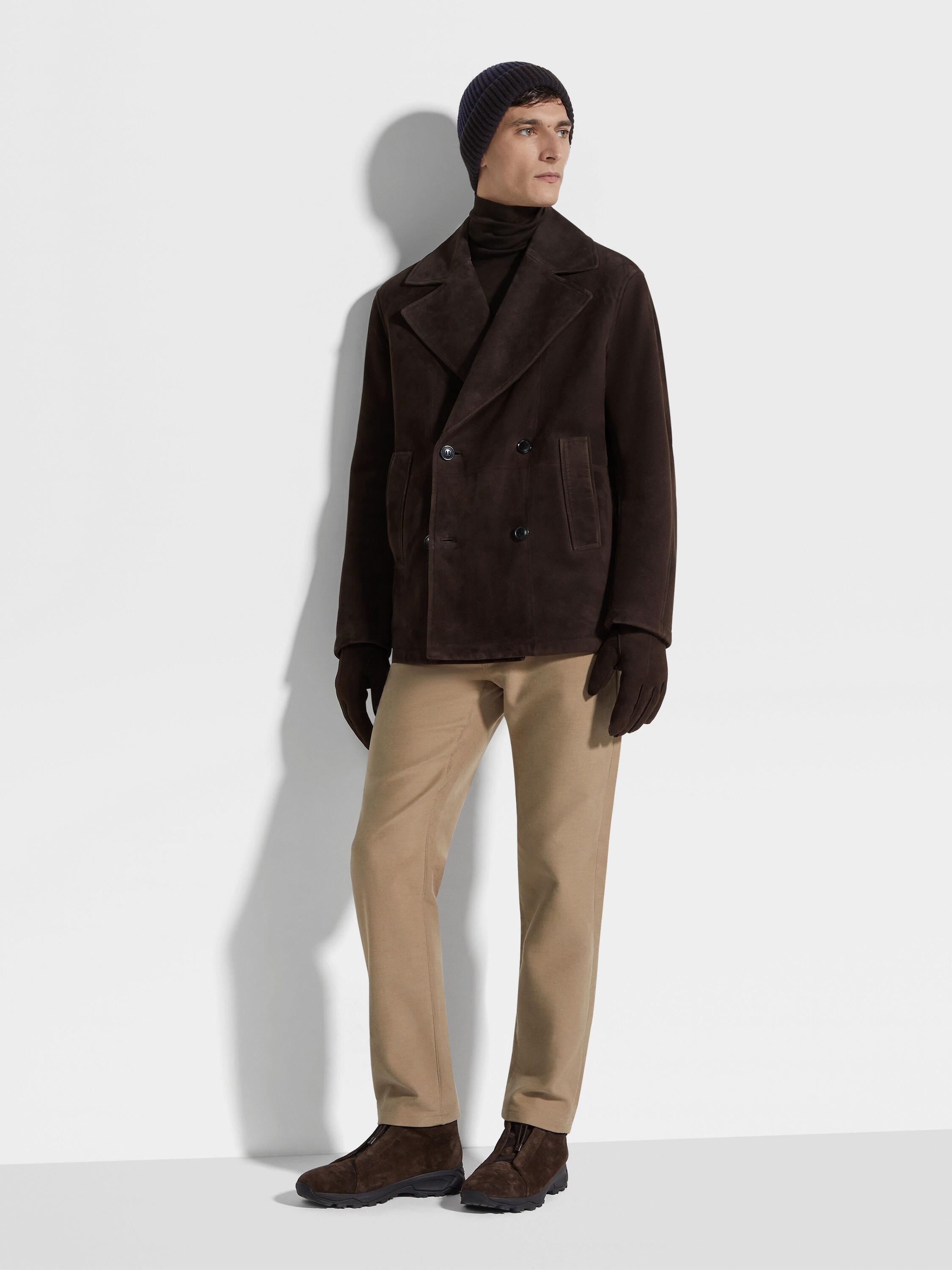 Shearling Wool Peacoat Product detail photo #1