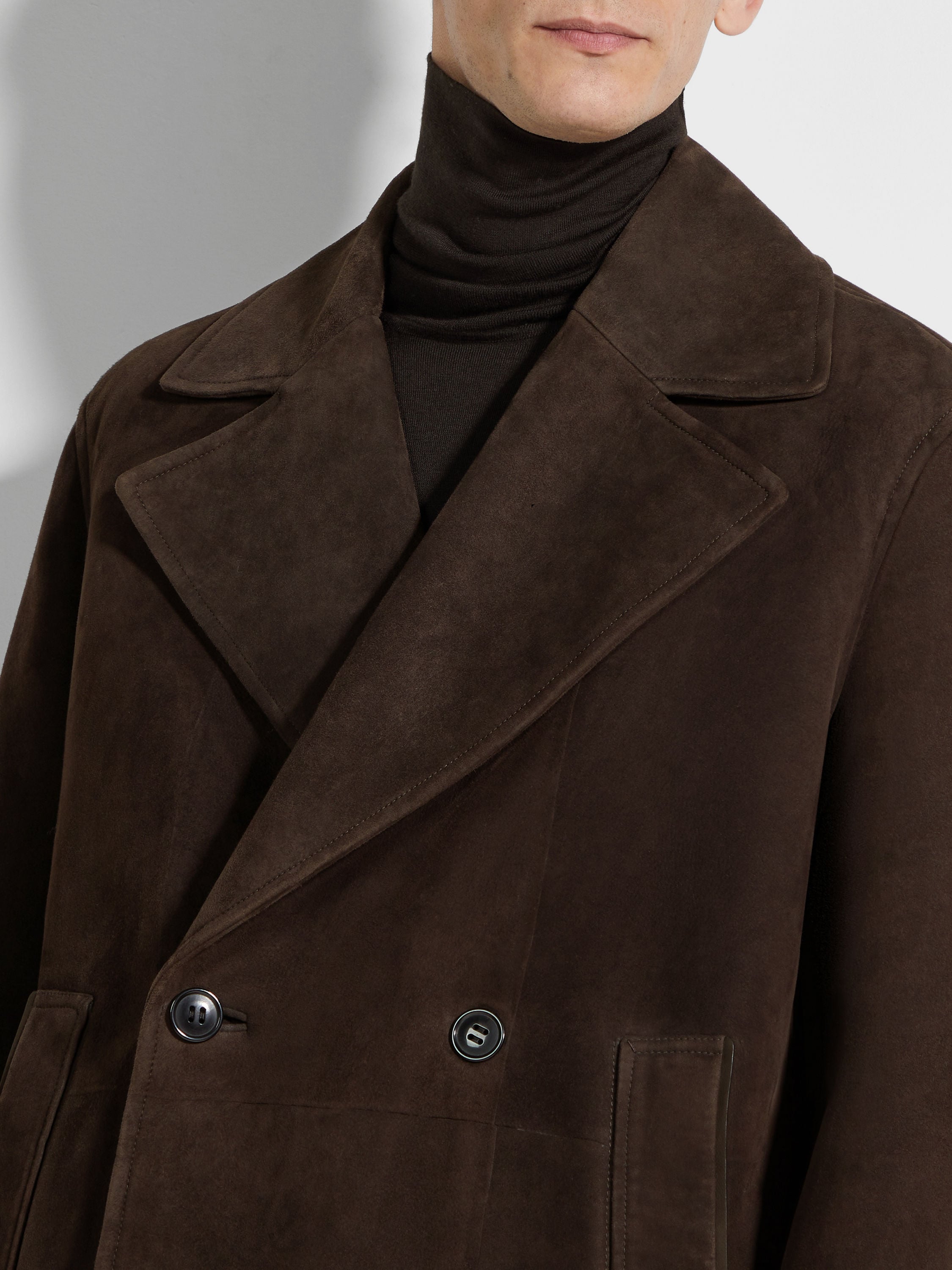 Shearling Wool Peacoat Product detail photo #2