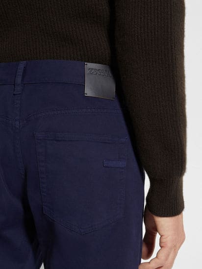 Ink Blue Cotton Roccia Pants FW24 32070075 | Zegna US Ink Blue Cotton Roccia Pants FW24 32070075 | Zegna US