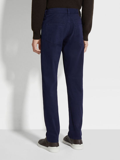 Ink Blue Cotton Roccia Pants FW24 32070075 | Zegna US Ink Blue Cotton Roccia Pants FW24 32070075 | Zegna US