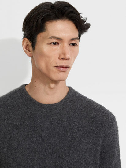 ダークグレーメランジュ Oasi Cashmereクルーネック FW24