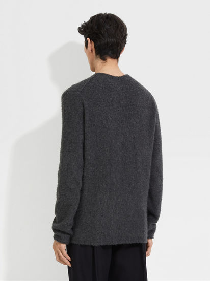 全国送料無料の通販 ダークグレーメランジュ Oasi Cashmereクルーネック FW24 ジャケット・アウター