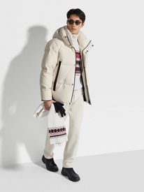 Zegna Sport　ライトシェルダウンジャケット　ベージュ　カーキ Zegna Sport ライトシェルダウンジャケット ベージュ カーキ