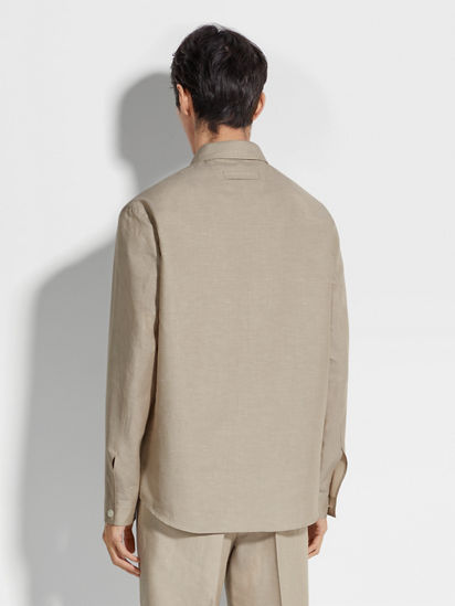 Crossover Blend Cotton Linen and Silk Polo Shirt SS25