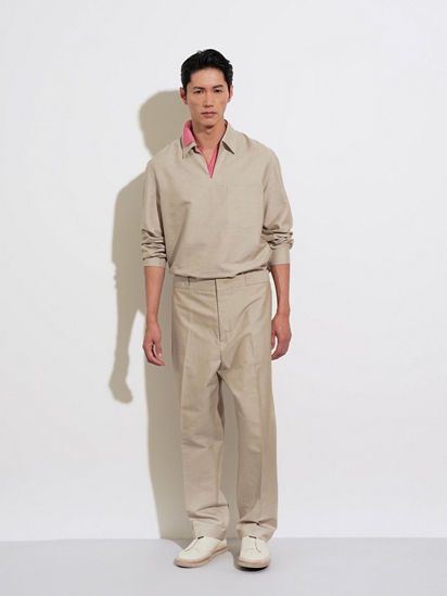 Tシャツ・カットソー ZEGNA SS25 PURE SILK SHIRT (RUFX42A9 SLF5 LIGHT) BROWN Zegna PURE SILK SHIRT (RUFX42A9SLF5) – LOZURI®