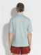 Light Blue Oasi Lino Polo Shirt Product detail photo #4
