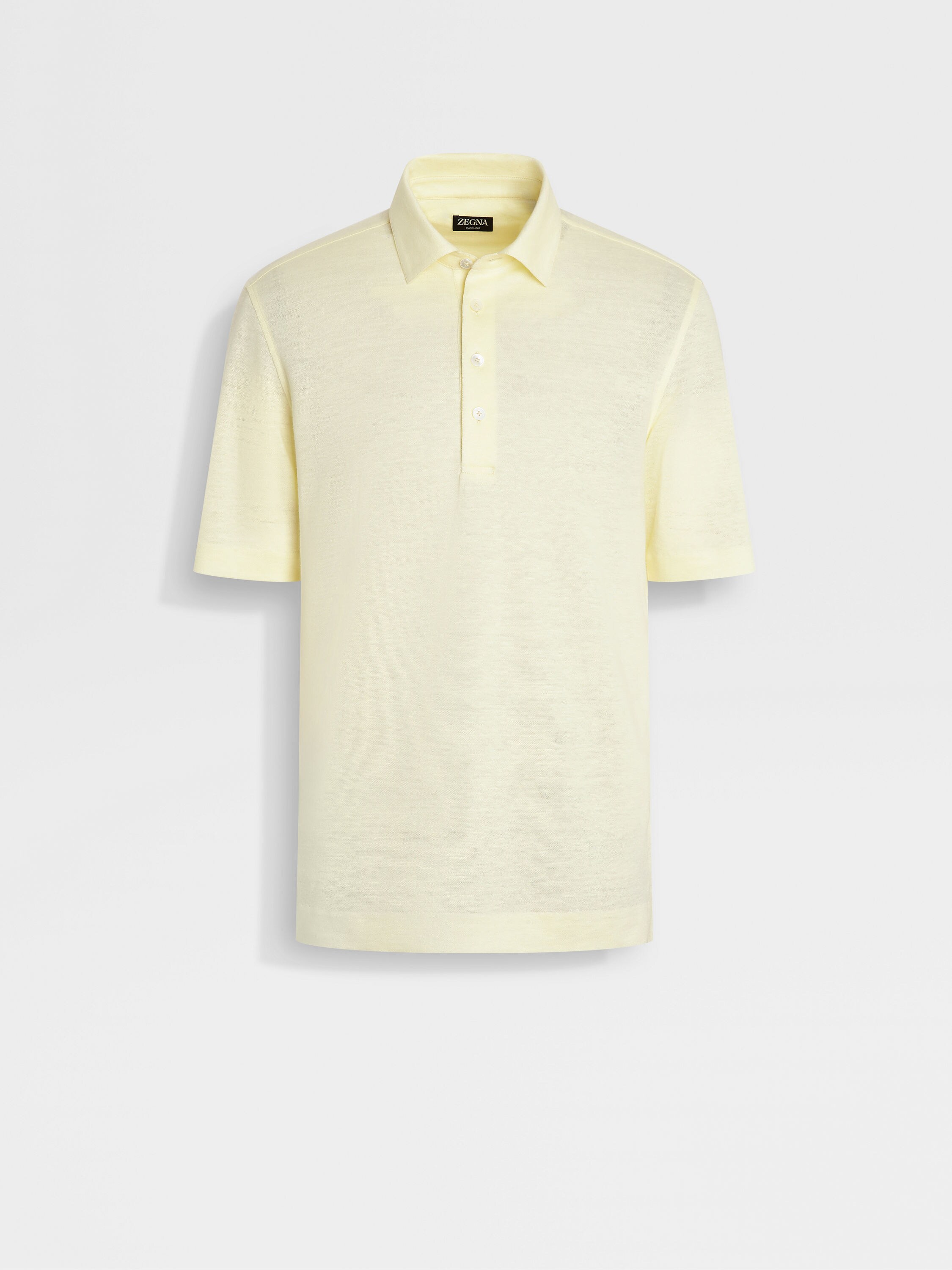 Light Yellow Oasi Lino Polo Shirt Main product photo
