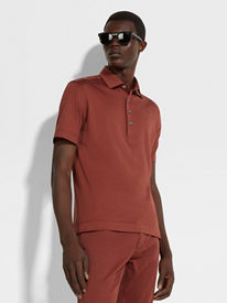 Tシャツ・カットソー ZEGNA SS25 Cotton polo shirt (E8C90A7C32 B09) Light Beige Silk and Cotton Piquet Polo Shirt SS25 32335718