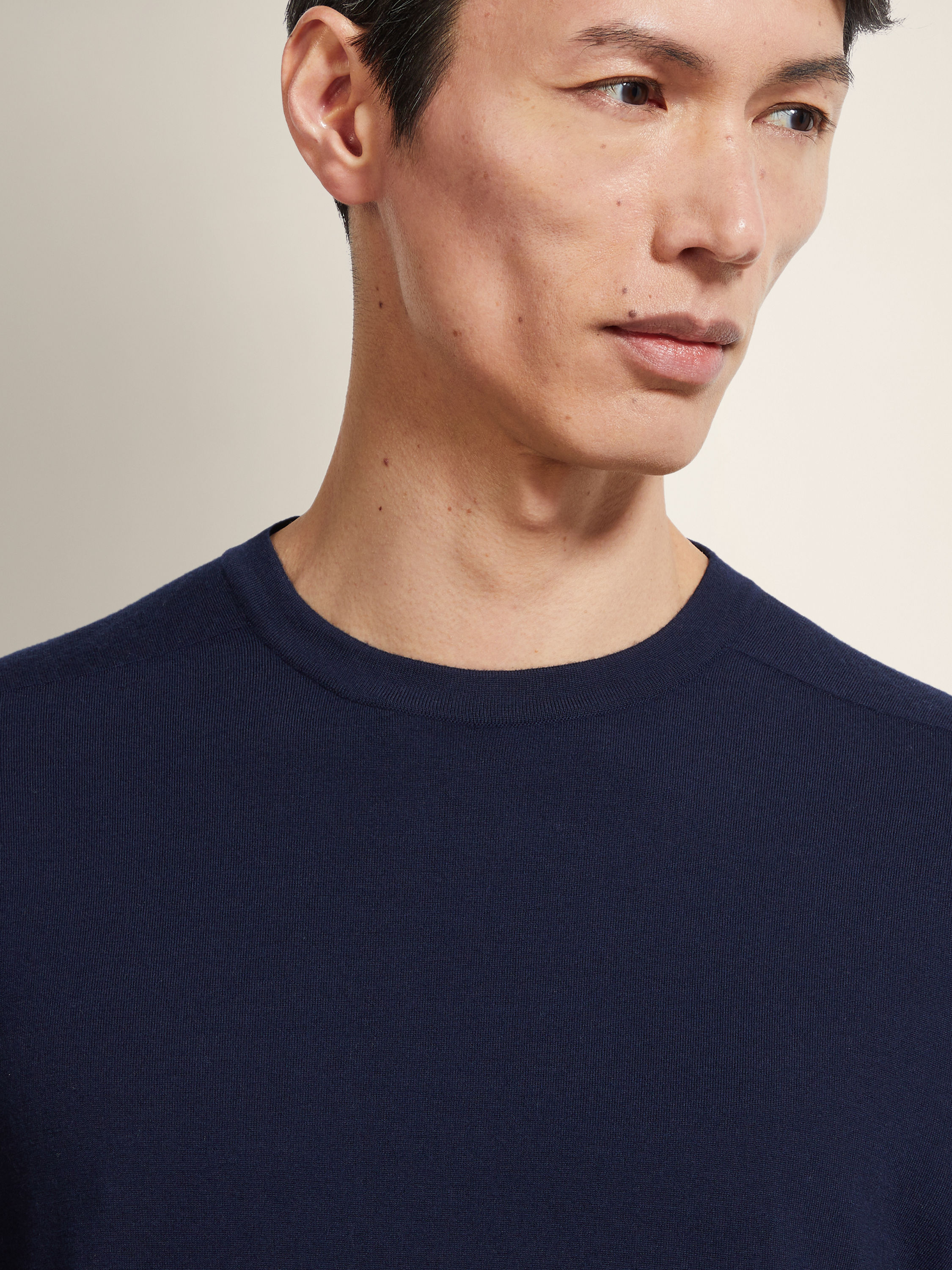 Navy Blue Vellus Aureum Crewneck Product detail photo #1