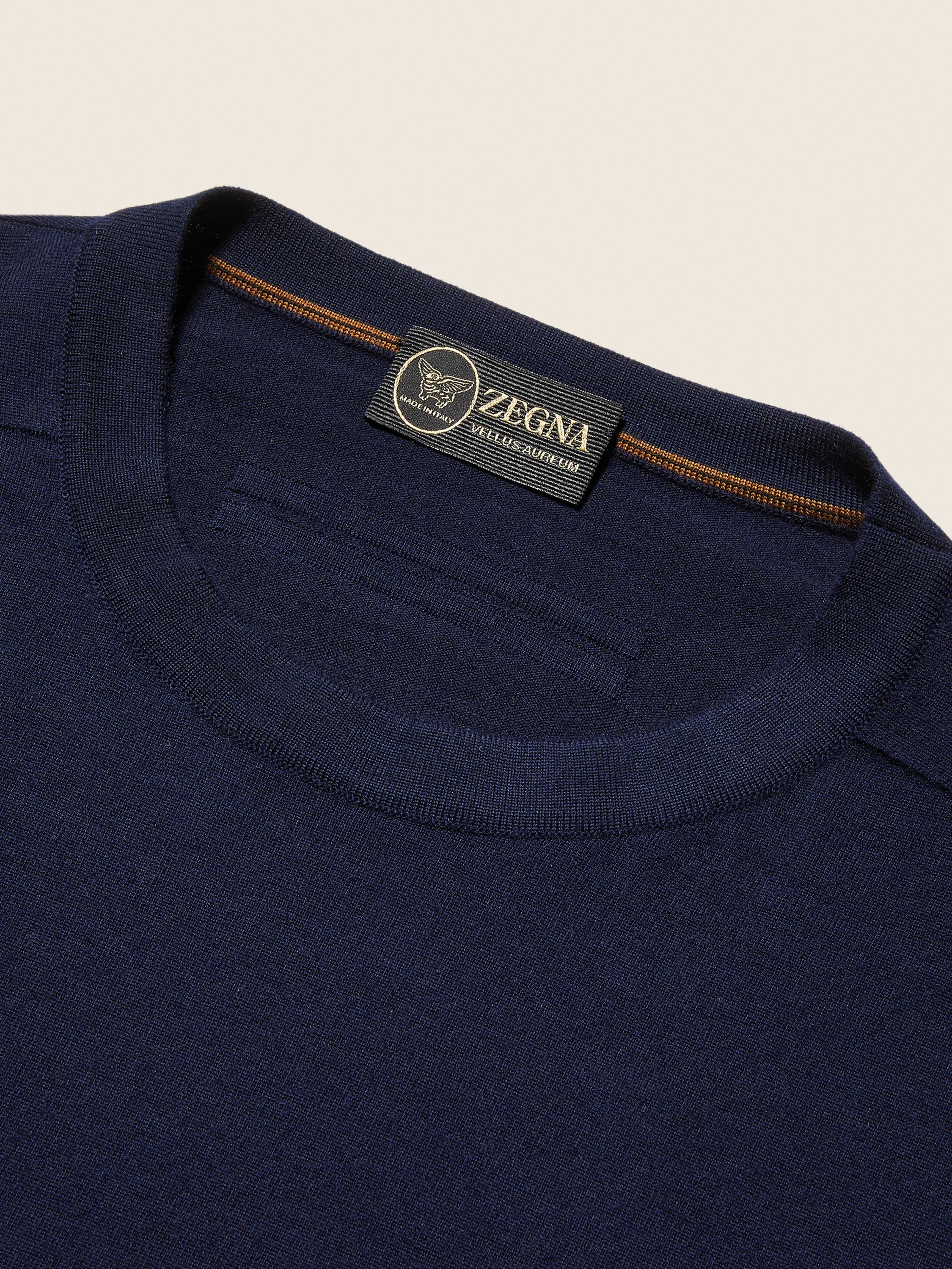 Navy Blue Vellus Aureum Crewneck Product detail photo #5