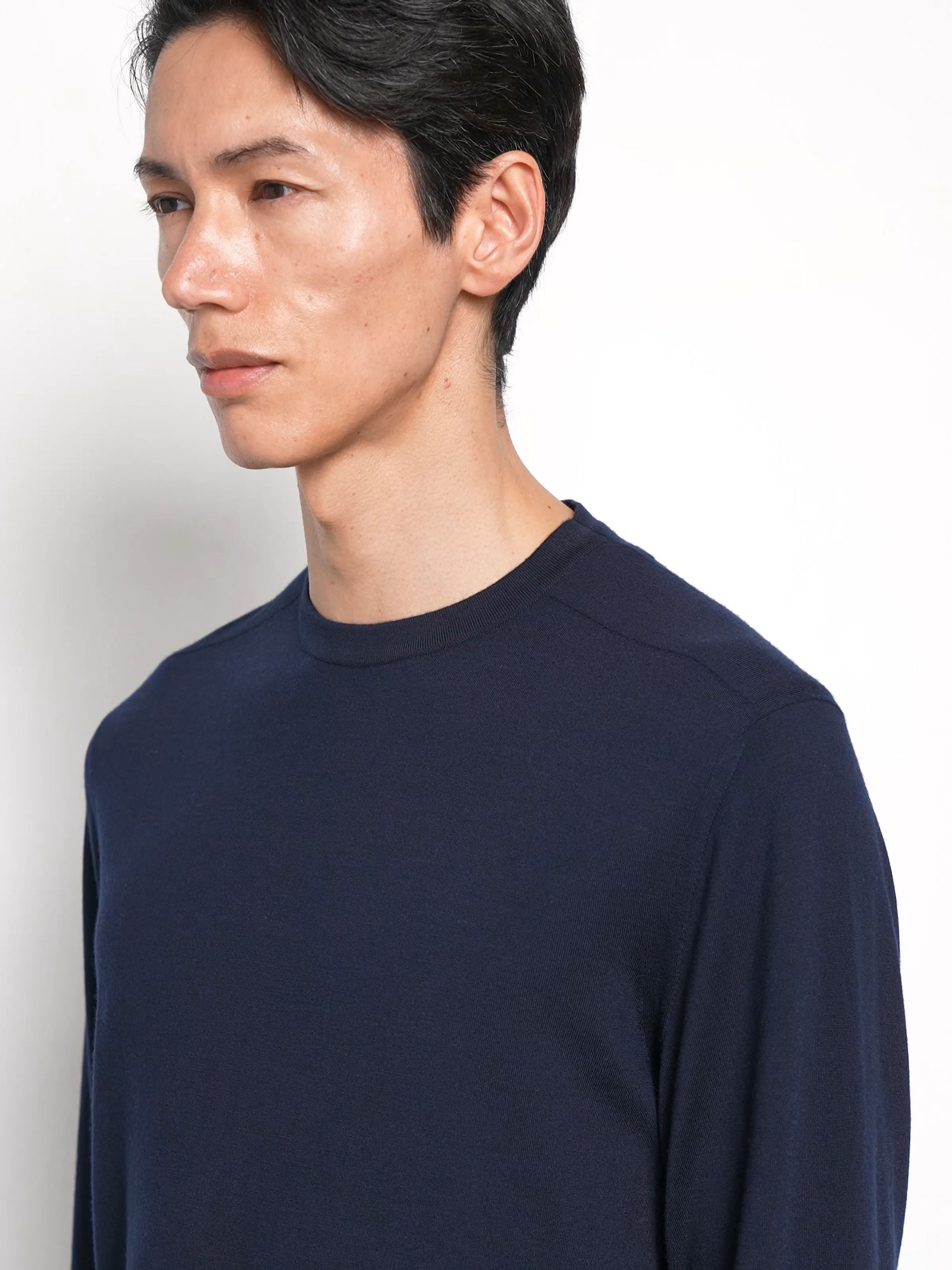 Navy Blue Vellus Aureum Crewneck