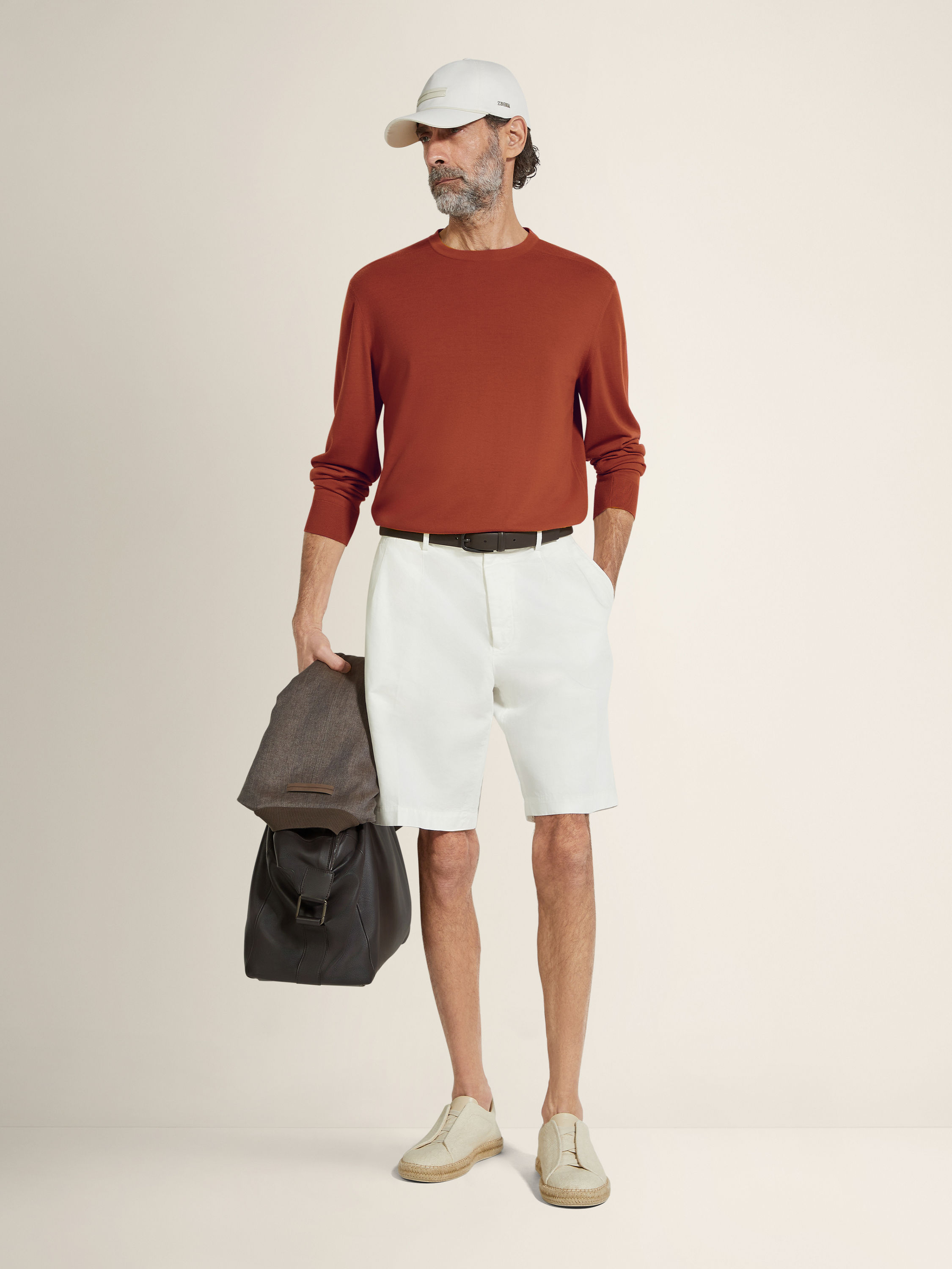 Brick Red Vellus Aureum Crewneck Product detail photo #2