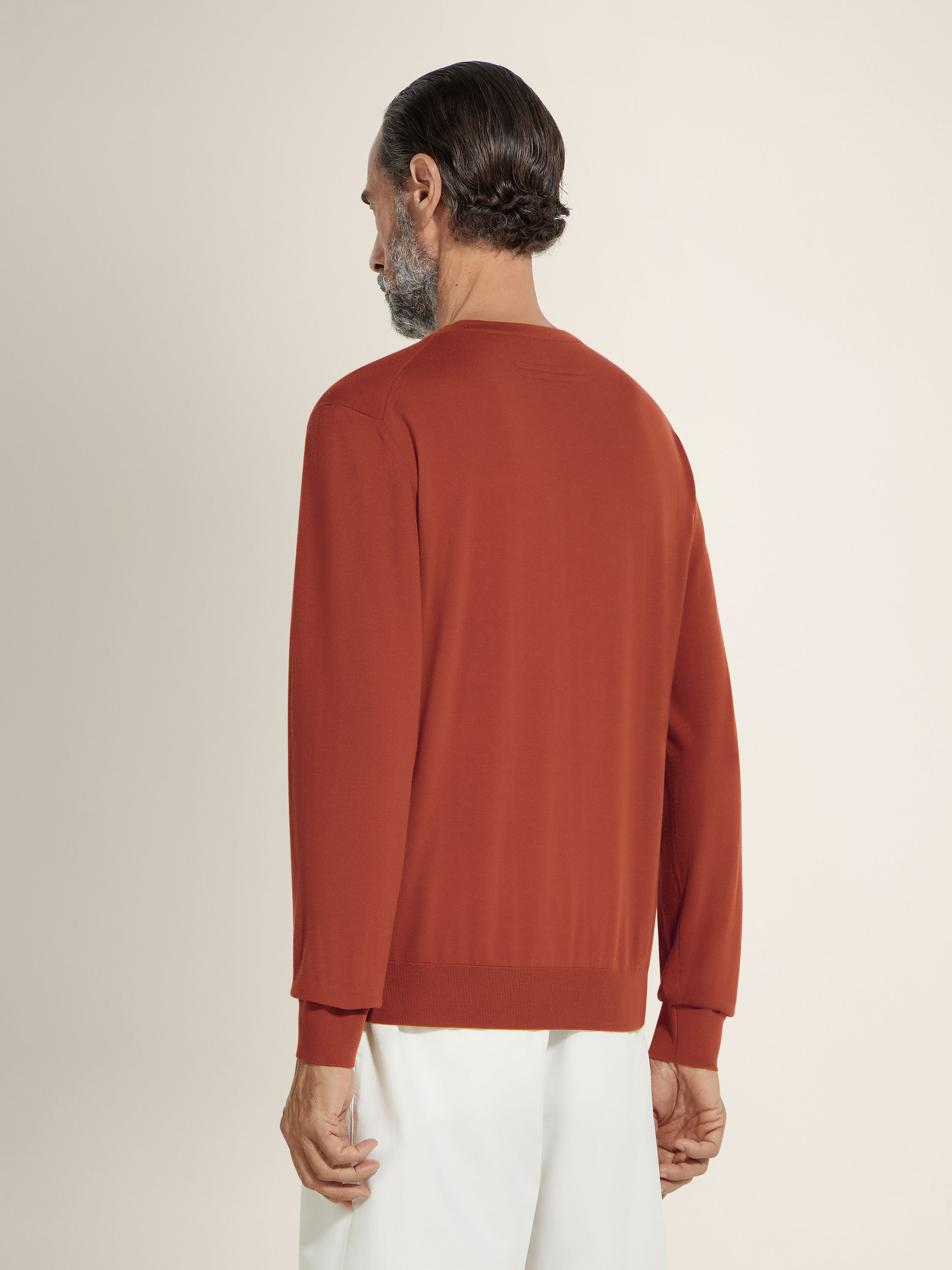 Brick Red Vellus Aureum Crewneck Product detail photo #4