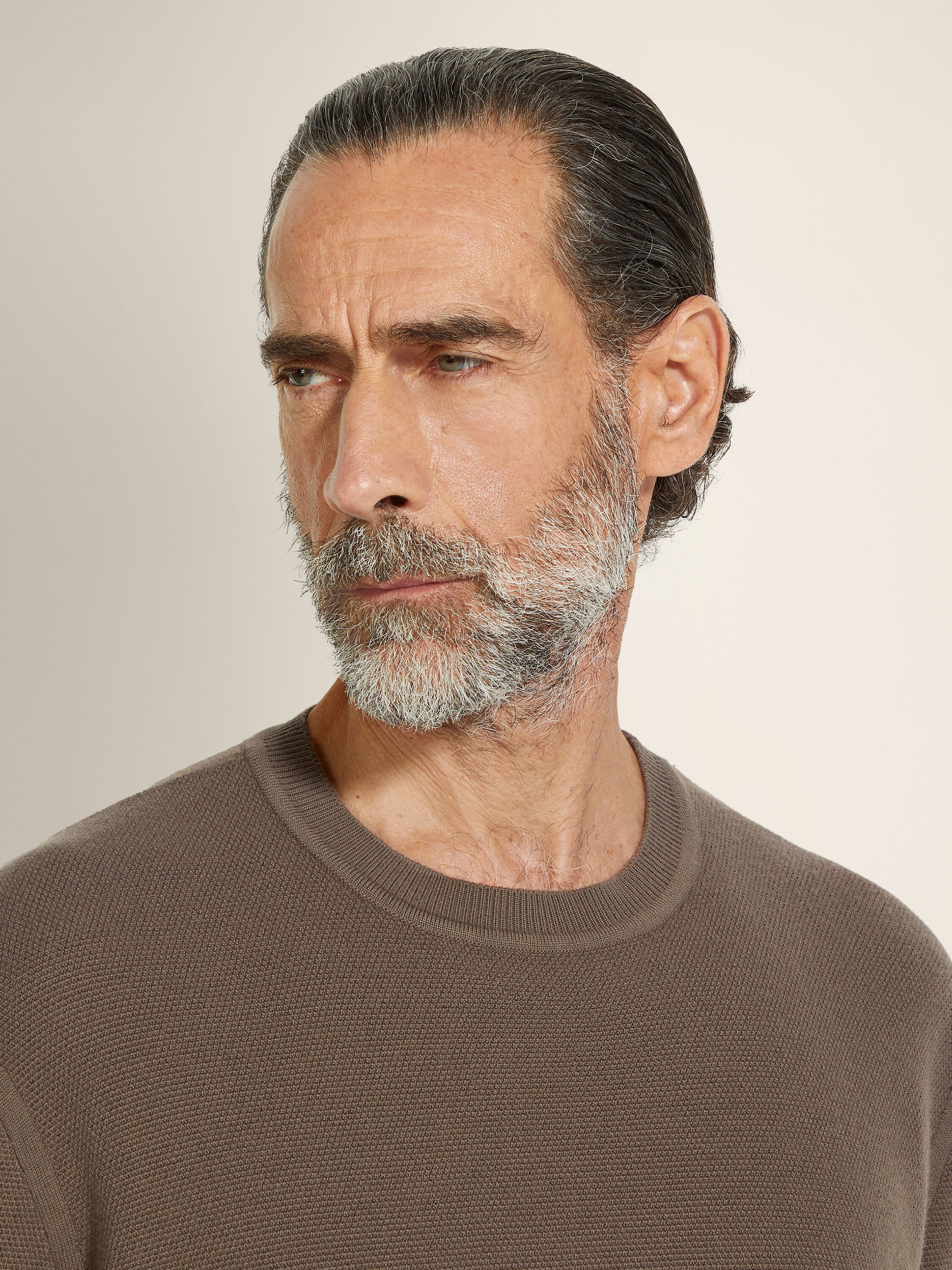 Dark Taupe Vellus Aureum Crewneck Product detail photo #1