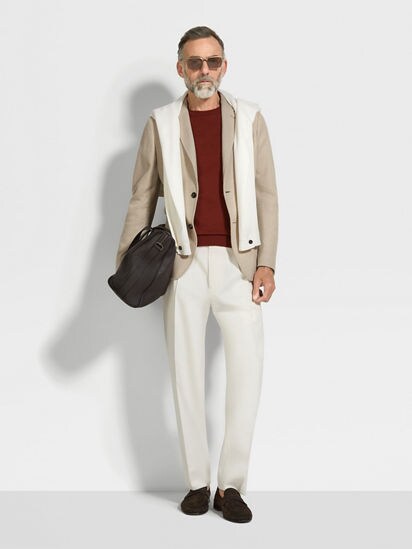 Light Taupe Jerseywear Cotton Jacket SS25 33681609 | Zegna US