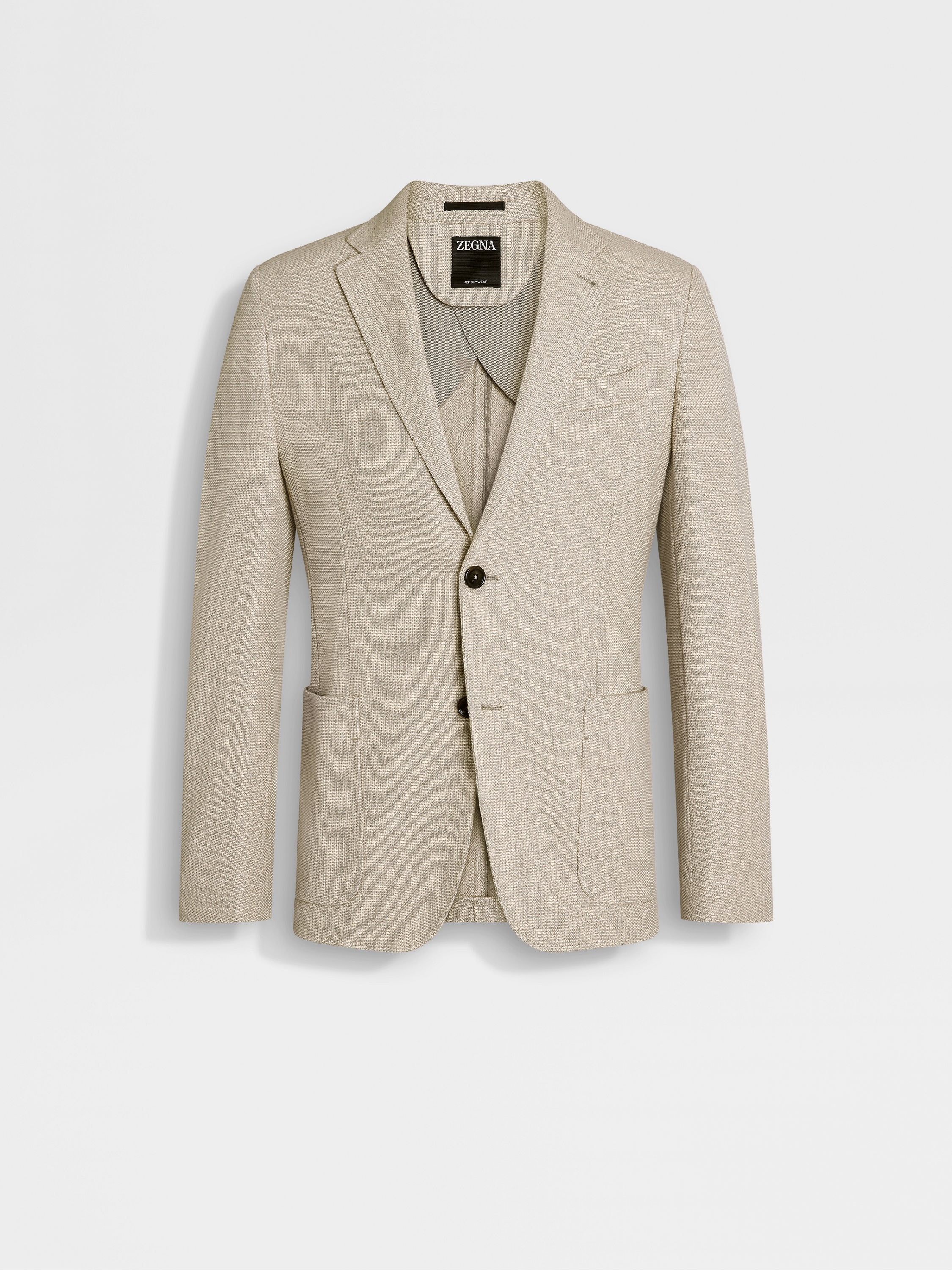 Light Taupe Jerseywear Cotton Jacket SS25 33681609 | Zegna US Light Taupe Jerseywear Cotton Jacket SS25 33681609 | Zegna US