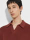 Polo en Premium Cotton Rouge Brique Photo #1 de détail du produit