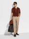 Polo en Premium Cotton Rouge Brique Photo #2 de détail du produit