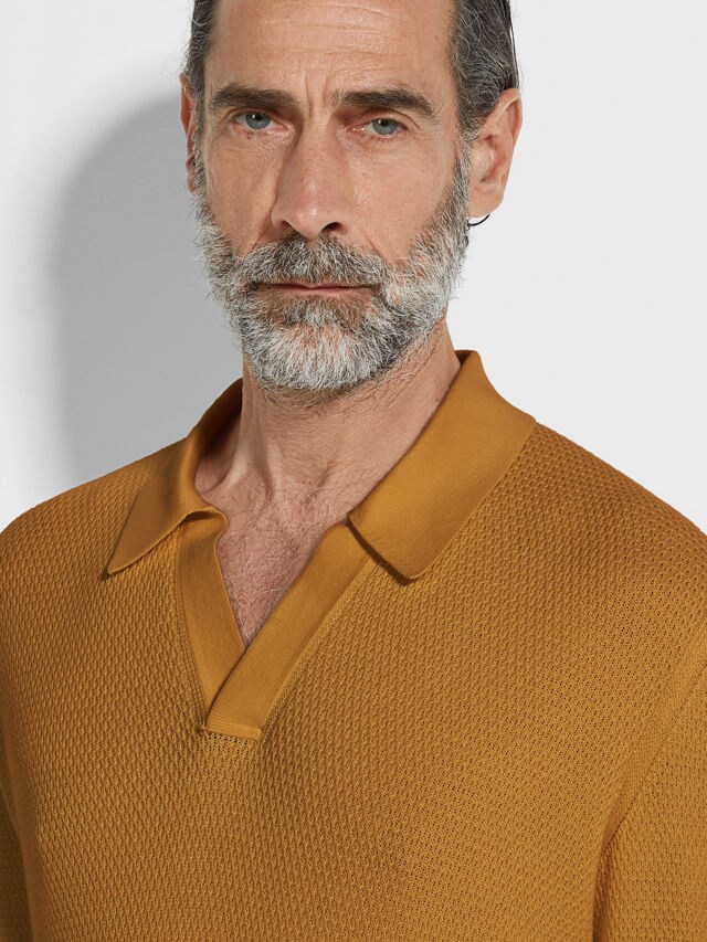 Ochre Premium Cotton Polo Shirt Product detail photo #1