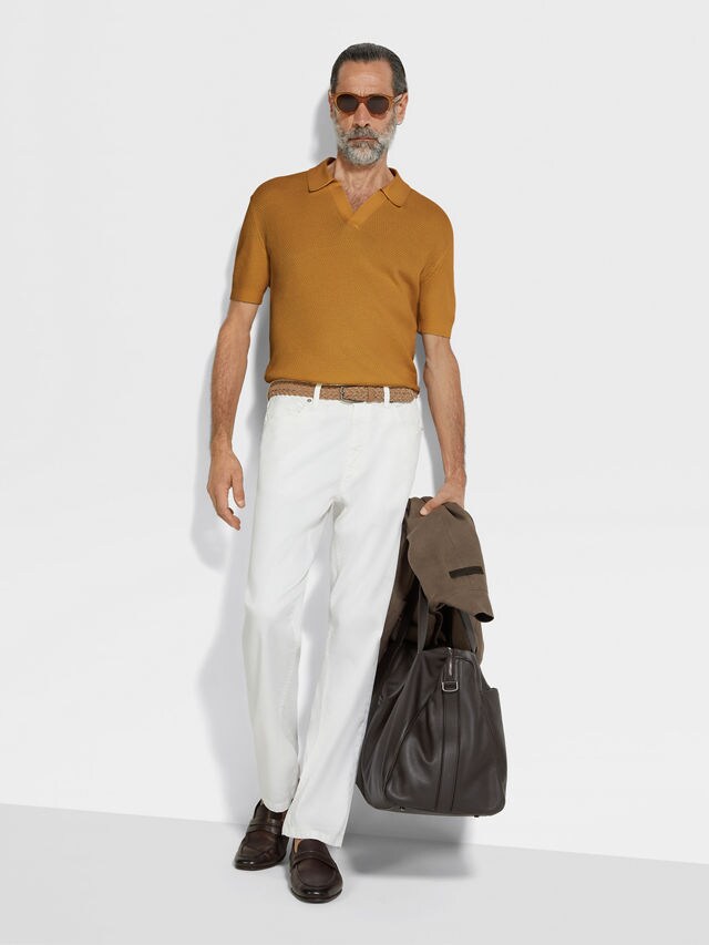 Ochre Premium Cotton Polo Shirt Product detail photo #2
